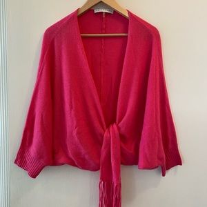 Trina Turk 100% cashmere fringed tie from sweater